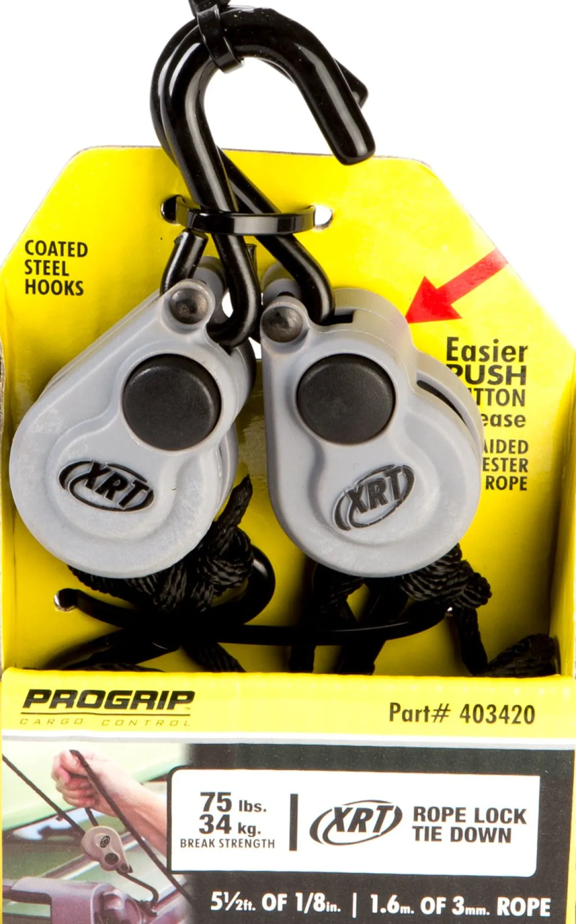 TITLE Adjustable Double End Bag Tie Downs - 1/8" (Pair)