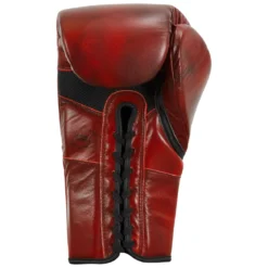 TITLE Boxing Blood Red Leather Sparring Boxing Gloves
