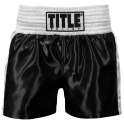 TITLE Boxing Professional Women’s Satin Striped Boxing Trunks