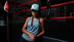 TITLE Boxing Script Racerback Women's Tank