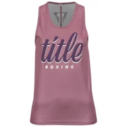 TITLE Boxing Script Racerback Women's Tank