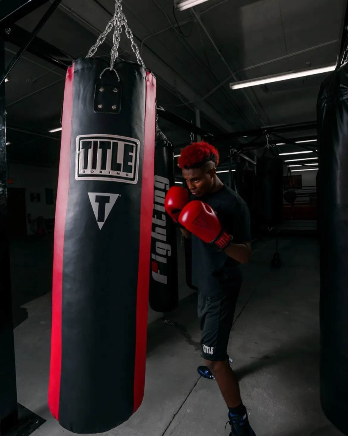 TITLE Boxing Synthetic Leather Heavy Bag - Unfilled