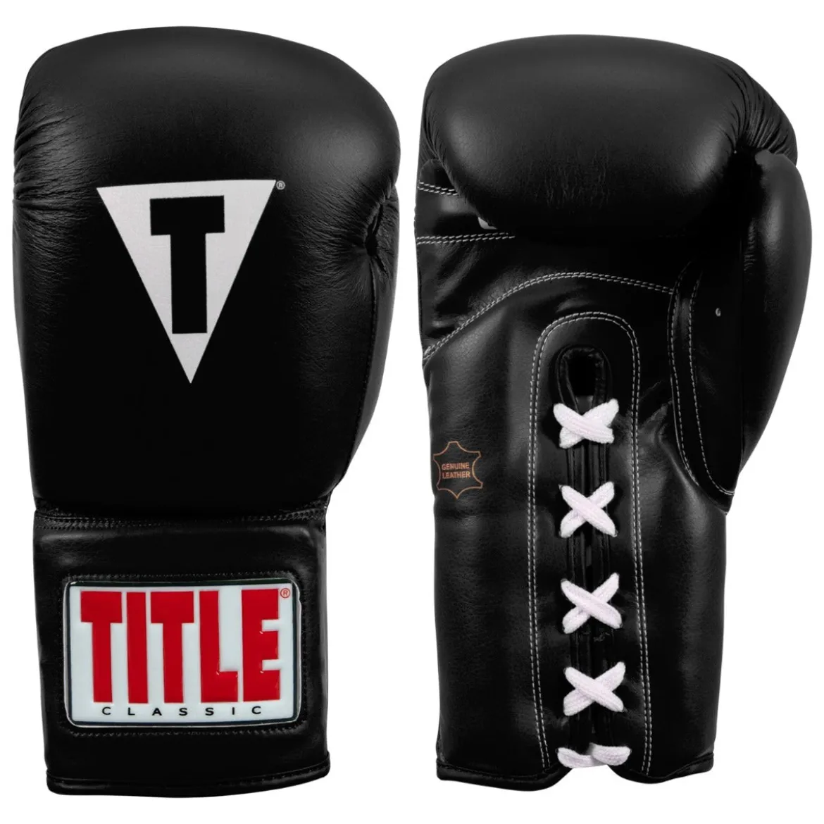 TITLE Classic Leather Lace Training Boxing Gloves 2.0