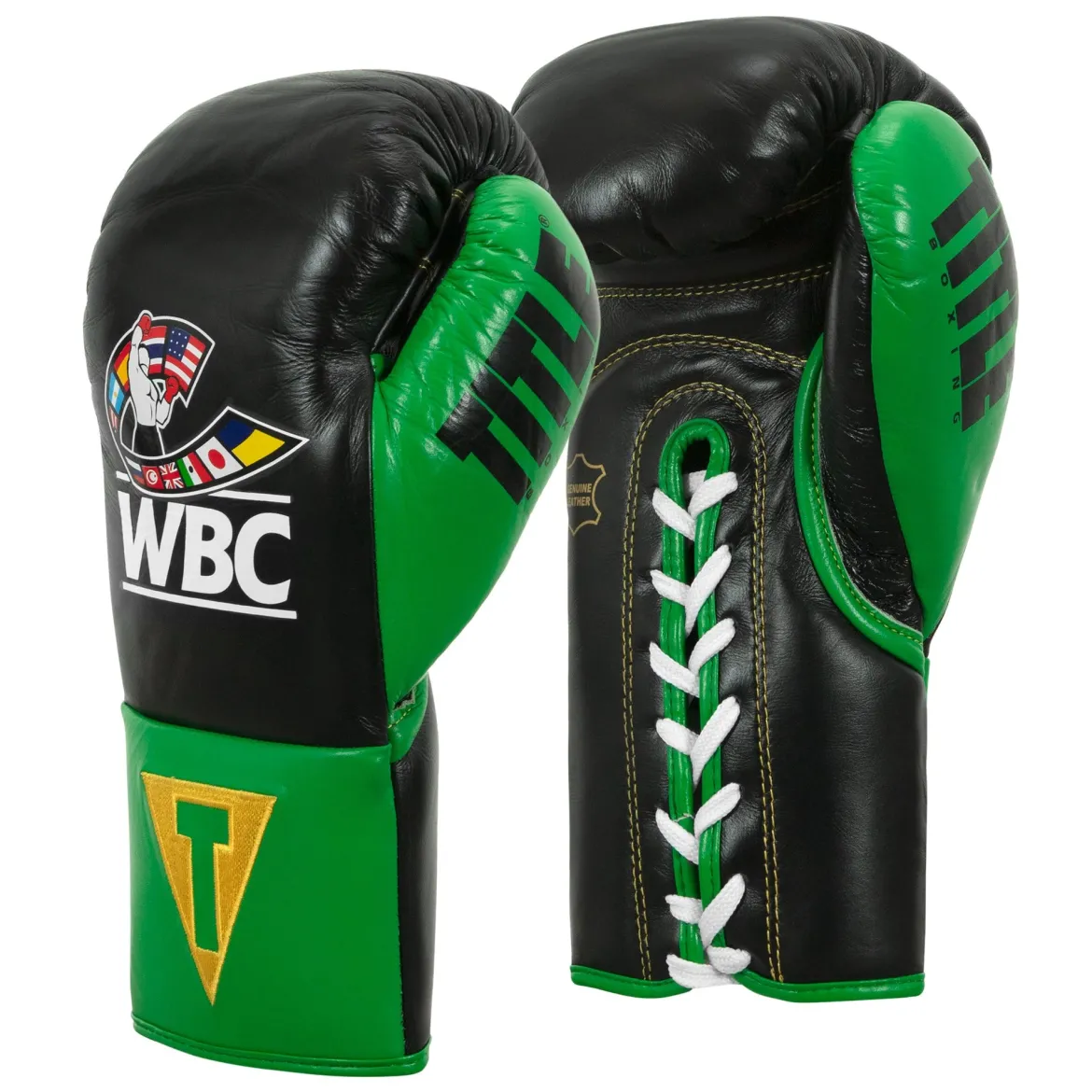 TITLE WBC Pro Fight Leather Gloves